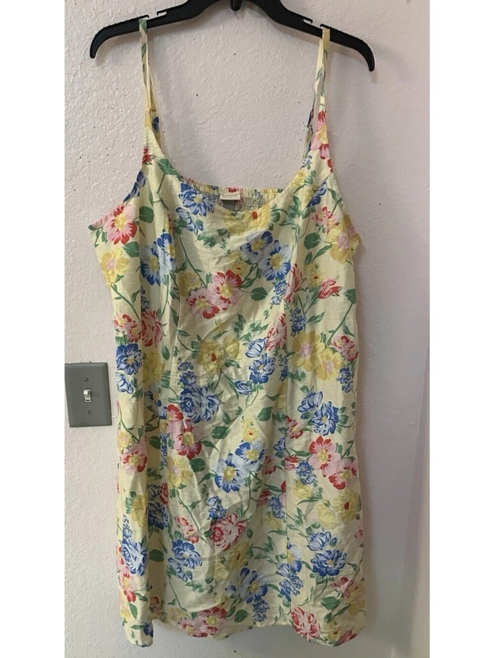 A New Day Mini Yellow Floral Mini Tank Sun Dress Women’s Plus Size 20 NWT